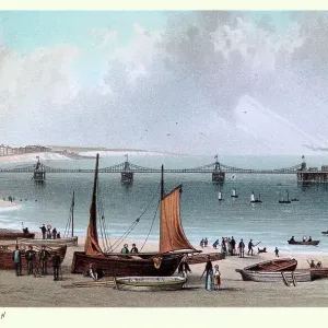 Royal Suspension Chain Pier, Brighton, Victorian, 19th Century Royal Suspension Chain Pier, Brighton, Victorian, 19th Century