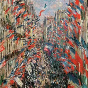 Rue Montorgueil, Paris, Festival of June 30, 1878, by Claude Monet, 1878, 19th Century, oil on canvas, cm 81 x 50, 5 Rue Montorgueil, Paris, Festival of June 30, 1878, by Claude Monet, 1878, 19th Century, oil on canvas, cm 81 x 50, 5