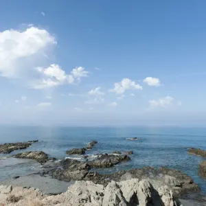 Rugged coastline, rugged limestone cliffs, Triopetra, Agios Pavlos, Crete, Libyan Sea, Mediterranean, Greece, Europe Rugged coastline, rugged limestone cliffs, Triopetra, Agios Pavlos, Crete, Libyan Sea, Mediterranean, Greece, Europe