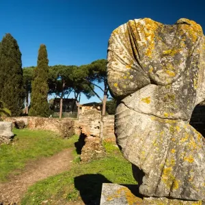 The ruins of the Ancient Roman harbour city of Ostia Antica in Rome, Italy The ruins of the Ancient Roman harbour city of Ostia Antica in Rome, Italy