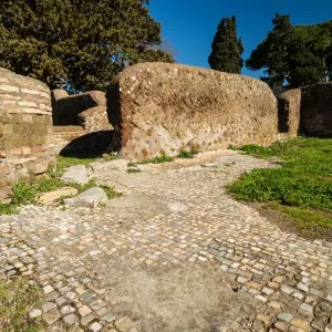 The ruins of the Ancient Roman harbour city of Ostia Antica in Rome, Italy The ruins of the Ancient Roman harbour city of Ostia Antica in Rome, Italy