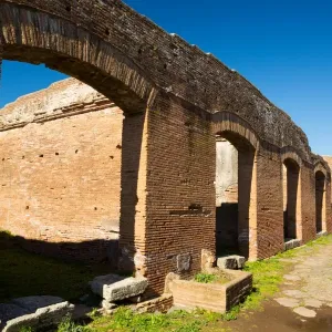 The ruins of the Ancient Roman harbour city of Ostia Antica in Rome, Italy The ruins of the Ancient Roman harbour city of Ostia Antica in Rome, Italy