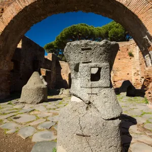 The ruins of the Ancient Roman harbour city of Ostia Antica in Rome, Italy The ruins of the Ancient Roman harbour city of Ostia Antica in Rome, Italy