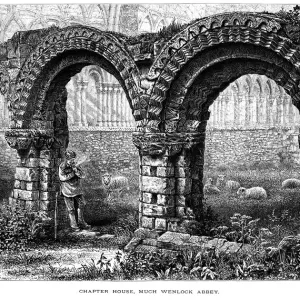 Ruins of Much Wenlock Chapter House Print