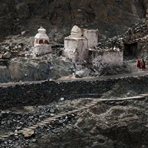 The ruins of Diskit monastery
