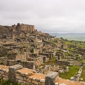 Ruins of Thugga in Ain Darham Mountain