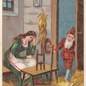 Rumpelstiltskin Print, Lithograph c. 1880 Rumpelstiltskin Print, Lithograph c. 1880