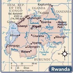 Rwanda country map