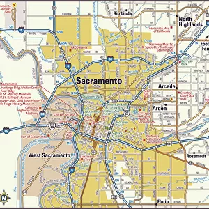 Sacramento, California area map