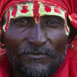 Sadhu or holy man, close-up, portrait