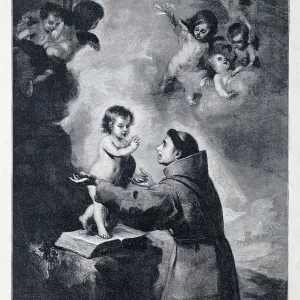 Saint Anthony of Padua with the Infant Jesus illustration 1899