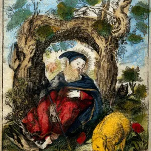 Saint Antony Abbot with a pig Saint Antony Abbot with a pig