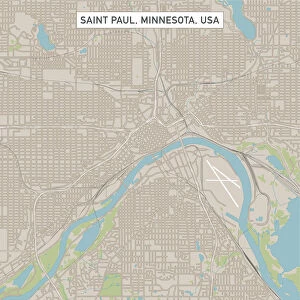 Saint Paul Minnesota US City Street Map