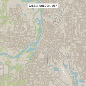 Salem Oregon US City Street Map