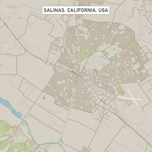 Salinas California US City Street Map