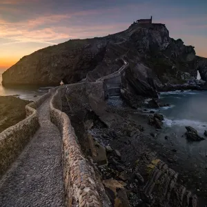 San Juan de Gaztelugatxe at sunset in Basque Country, Spain San Juan de Gaztelugatxe at sunset in Basque Country, Spain