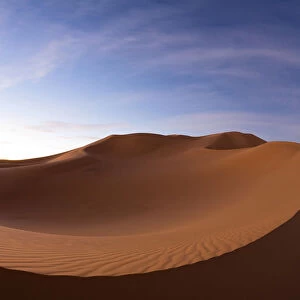 Sand dunes of the Libyan desert at dawn, Sahara, Libya, North Africa, Africa