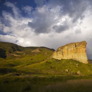 Sandstone Cliffs in the Eastern Highlands of South Africa. Golden Gate National Park, Free State Province, South Africa