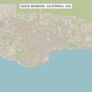 Santa Barbara California US City Street Map