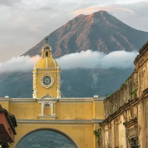 Santa Catalina Arch, Antigua, Guatemala, at sunrise Santa Catalina Arch, Antigua, Guatemala, at sunrise
