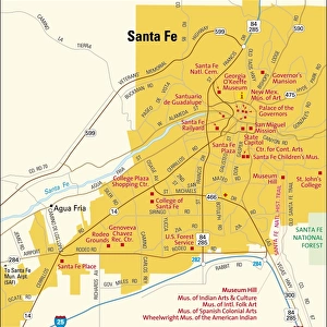 Santa Fe area map