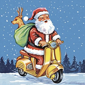 Santa on Scooter