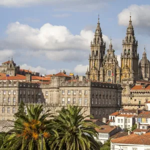 Santiago de Compostela Cathedral and rooftops