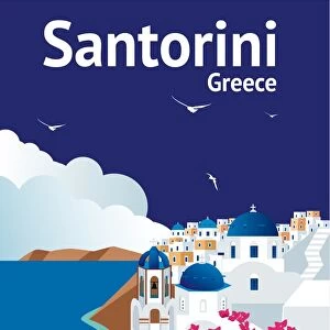 Travel Destinations Canvas Print Collection: Santorini (or Thíra)