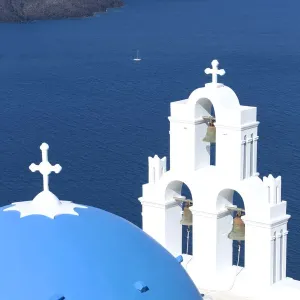 Santorini typical church Santorini typical church