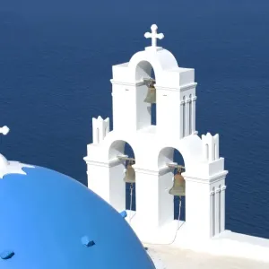 Santorini typical church Santorini typical church