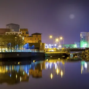 Sarsfield bridge Limericks City Centre at night Sarsfield bridge Limericks City Centre at night