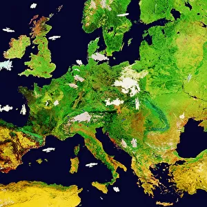 Satellite Image of Europe