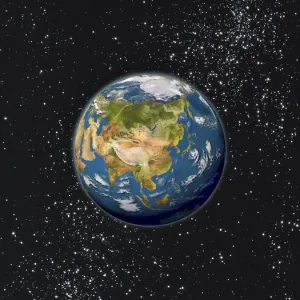 Satellite View of Earth Print featuring India, China, Russia, and Pakistan Satellite View of Earth Print featuring India, China, Russia, and Pakistan