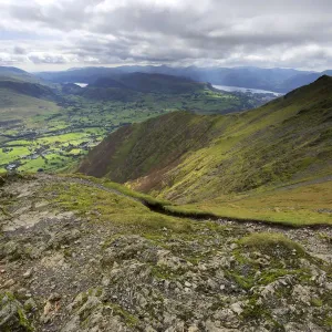 Scales fell, Blencathra fell, Lake District National Park, Cumbria County, England, UK Scales fell, Blencathra fell, Lake District National Park, Cumbria County, England, UK