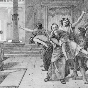 Print of Ancient Roman Saturnalia Scene Print of Ancient Roman Saturnalia Scene