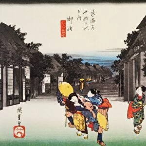 Scenery of Goyu in Edo Period, Painting, Woodcut, Japanese Wood Block Print