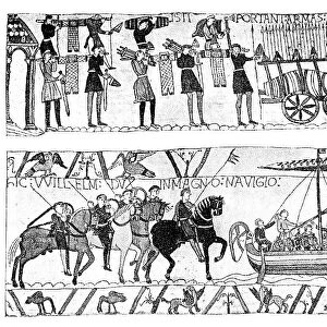Two scenes from the Bayeux Tapestry