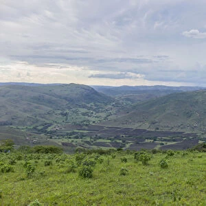 Scenic view of rural Zulu village in valley KwaZulu-Natal Province, South Africa