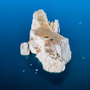 Scoglio Pan di Zucchero, rock island in the mediterranean sea