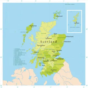 Mapa de Vectores de Escocia Mapa de Vectores de Escocia