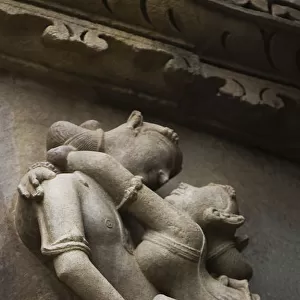 Sculptures on a temple, Kandariya Mahadeva Temple, Khajuraho, Chhatarpur District, Madhya Pradesh, India