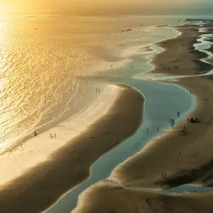 Seascape and sand dune Seascape and sand dune