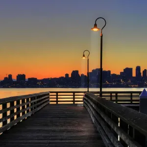 Seattle Skyline Print from Seacrest Park Pier Seattle Skyline Print from Seacrest Park Pier