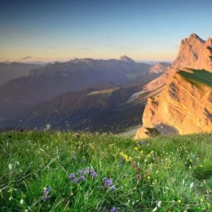 Seceda Sunset, Odle group, Dolomites