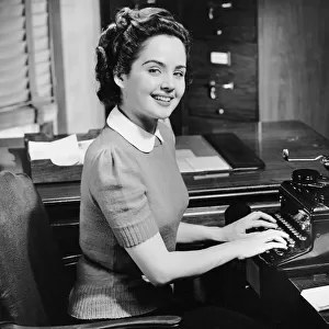 Secretary typing