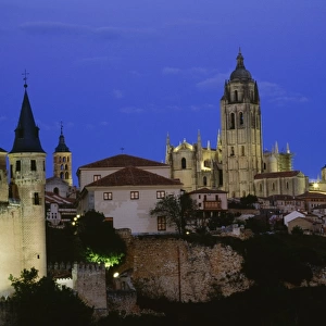 Segovia Cathedral and Alcazar, Segovia, Castila and Leon, Spain