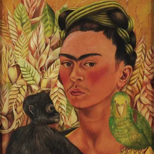 Self-Portrait With Monkey And Parrot Self-Portrait With Monkey And Parrot