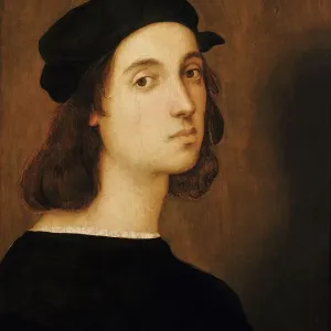 Self-portrait by Raffaello Sanzio da Urbino, also Raffael da Urbino, Raffaello Santi, Raffaello Sanzio, Raffael, Italian painter, Italy, digitally restored reproduction of a work of art (public domain) from c. 1500 Self-portrait by Raffaello Sanzio da Urbino, also Raffael da Urbino, Raffaello Santi, Raffaello Sanzio, Raffael, Italian painter, Italy, digitally restored reproduction of a work of art (public domain) from c. 1500