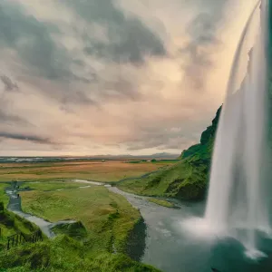 Seljalandsfoss in Southern iceland Seljalandsfoss in Southern iceland