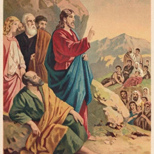 Sermon on the Mount (Matthew 5-7), chromolithograph, published 1886